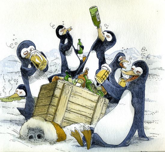 Pingouins-alcool
